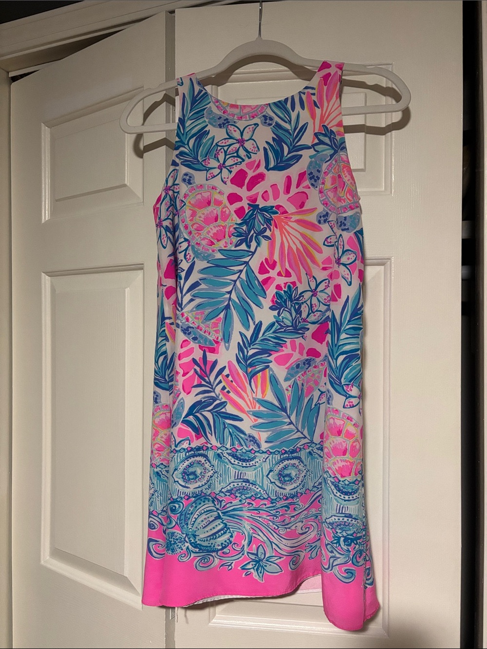 Lilly Pulitzer Sleeveless Jackie Shift Dress Rain Forest Retreat Sz XXS